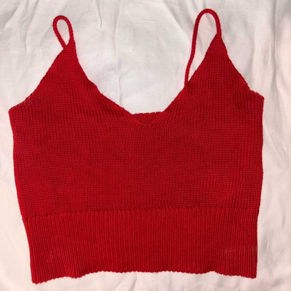 Red, Knitted Top